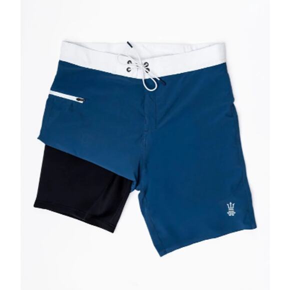 Driftline Men's Blue Wetsuit Lined Boardshorts Thunderstorm Size 38 - Picture 10 of 11